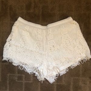 Mossimo White Lace Shorts